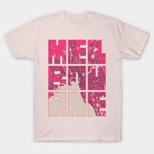 Melbourne, Australia City Map Typography - Blossom T-Shirt